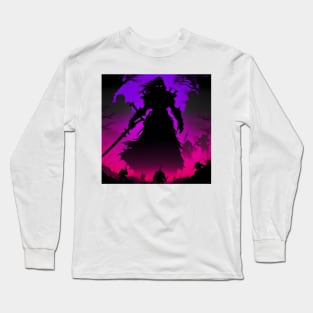 Necropunk warrior art Long Sleeve T-Shirt